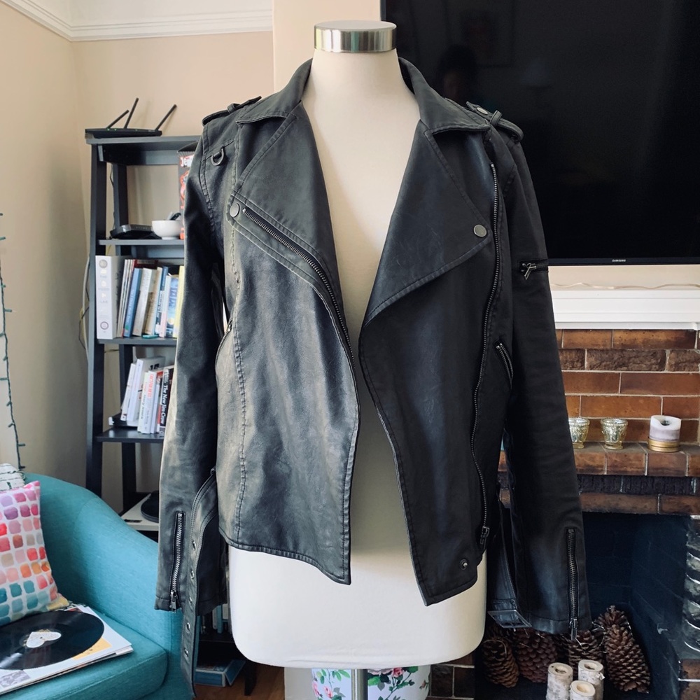 Black Vegan Leather Jacket